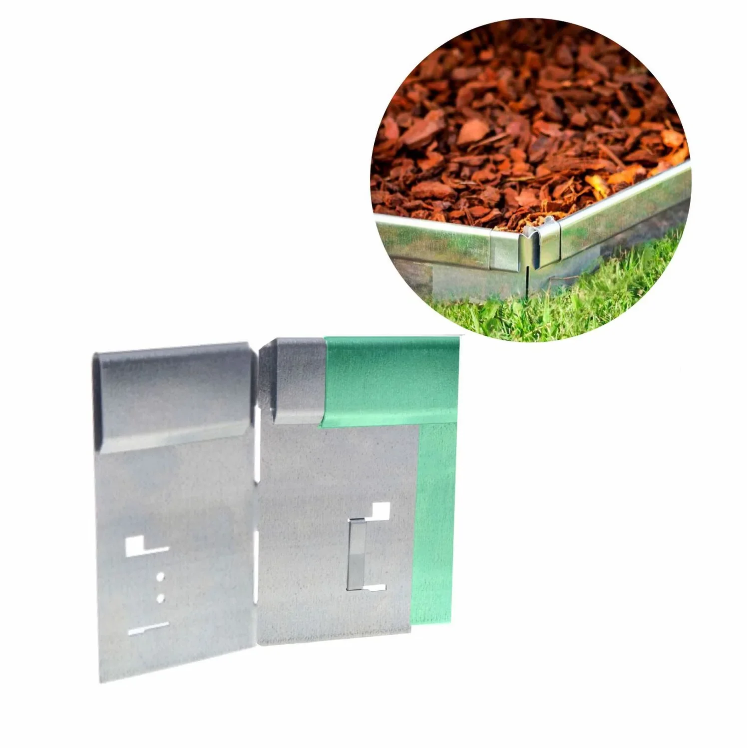 "Hoek voor Borderrand Exclusief deel 1 8x8x14,8 cm | Gazonrand | Kantopsluiting image"