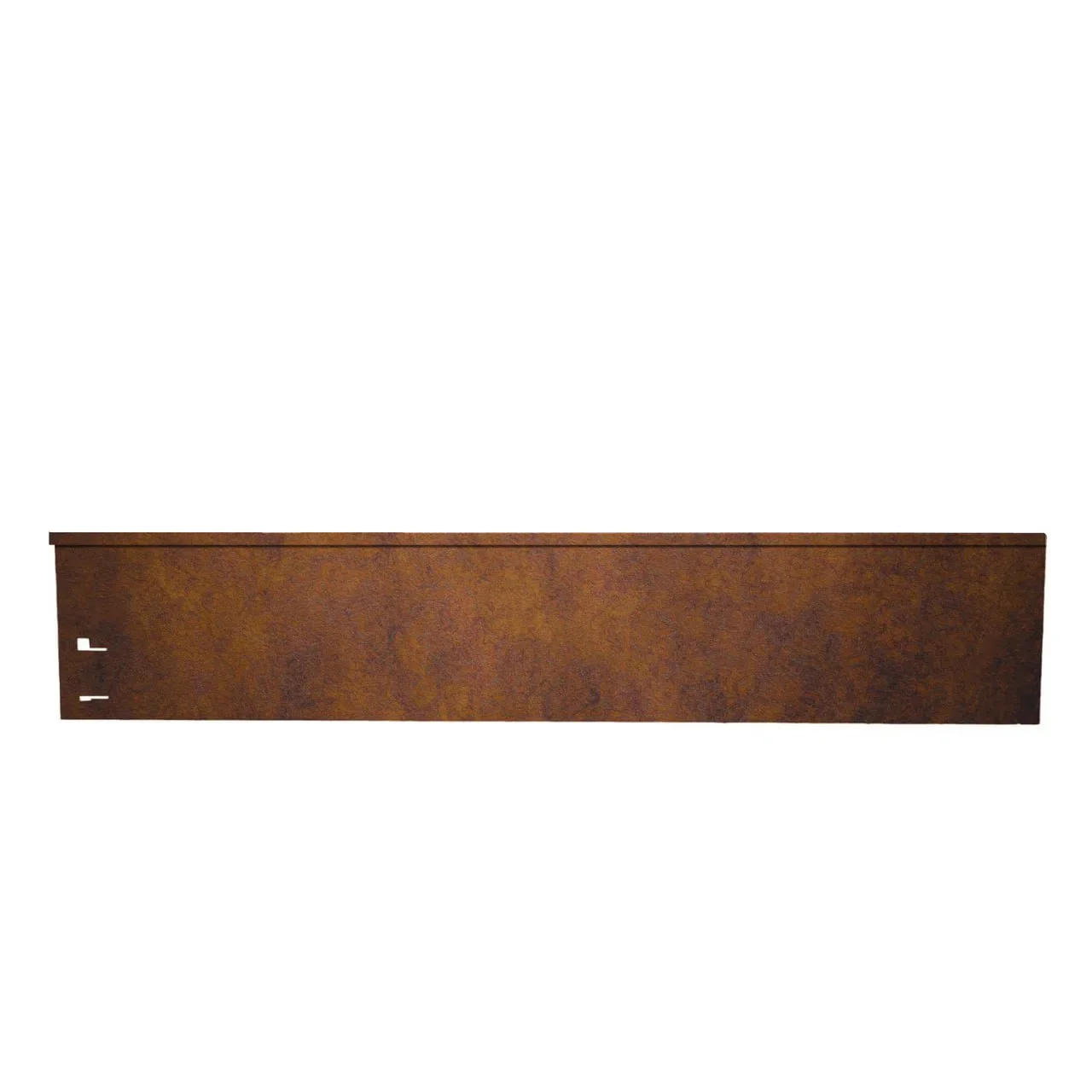 "Border, cortenstaal border 113 cm lang, 13,5 - 18,5 cm hoog, borderrand - Eindstuk, Breedte-gs: 13.5 cm image"