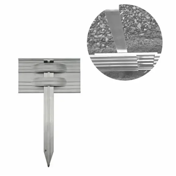 "Grondanker set voor Ultrasterke aluminium Borderrand | Bodemanker | Grondverankering image"