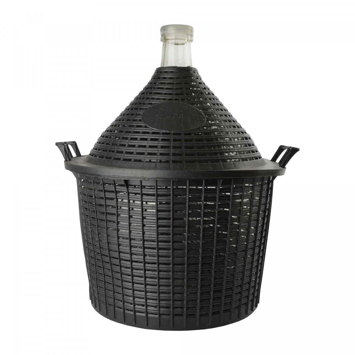 "Mandfles, Carboy, Wijnballon 20L - normale opening + plastic stop image"