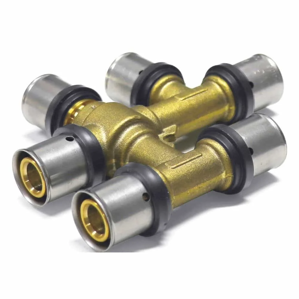 "Persfitting kruisingvrij T-stuk 20 x 2 - 16 x 2 - 16 x 2 image"