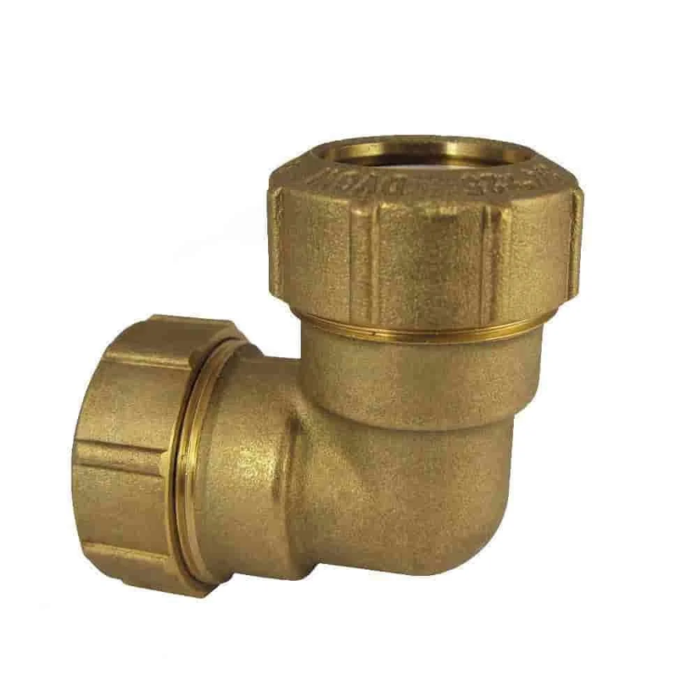 "PE Koppeling 40mm Messing 90° Hoek - Drinkwater & Gas image"