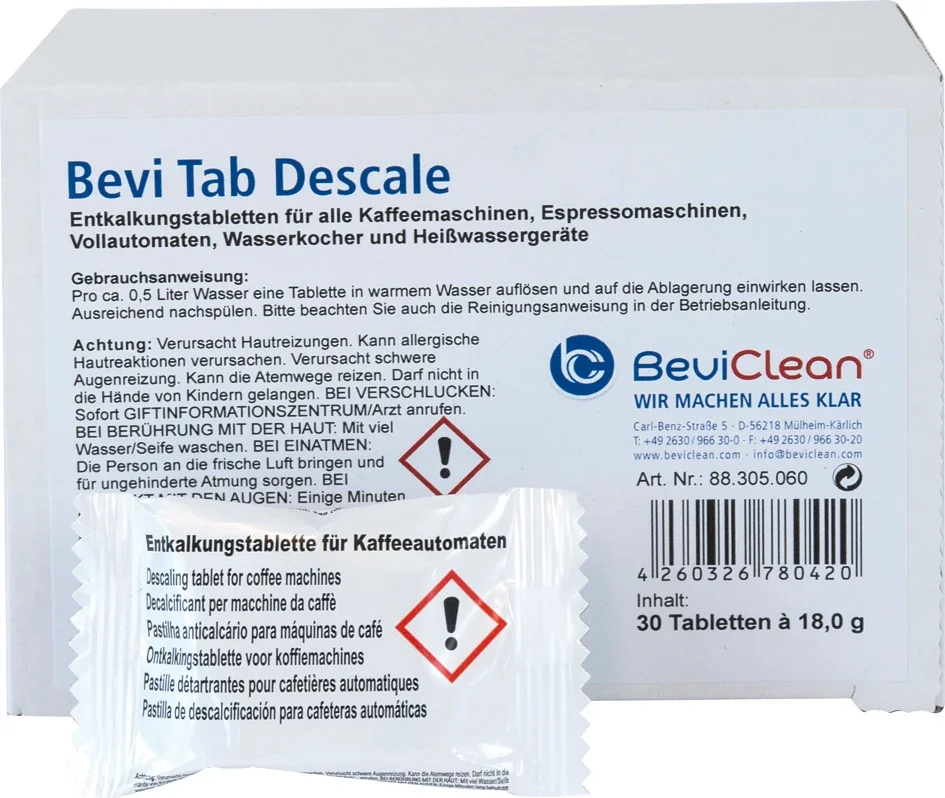 "Reinigingsmiddelen, Ontkalker, Ontkalkingstabletten - Bevi TAB Descale image"