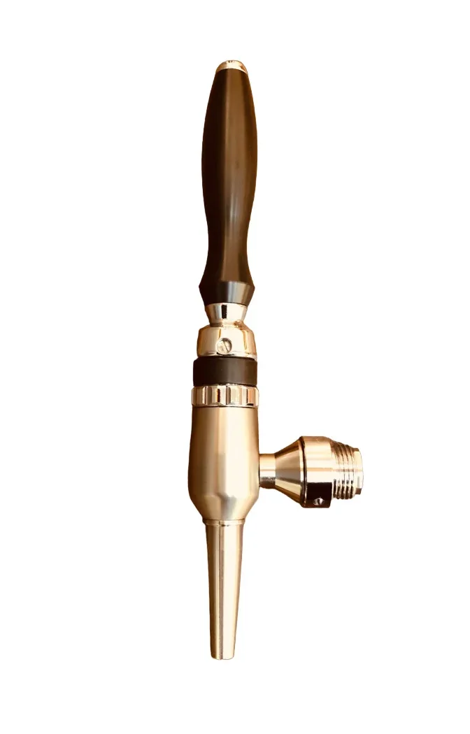 Biertap, Compensatorkraan - Nordic - van gesatineerd staal zonder compensatoras 5/8" + sterk mondstuk, draadlengte: 35 mm
