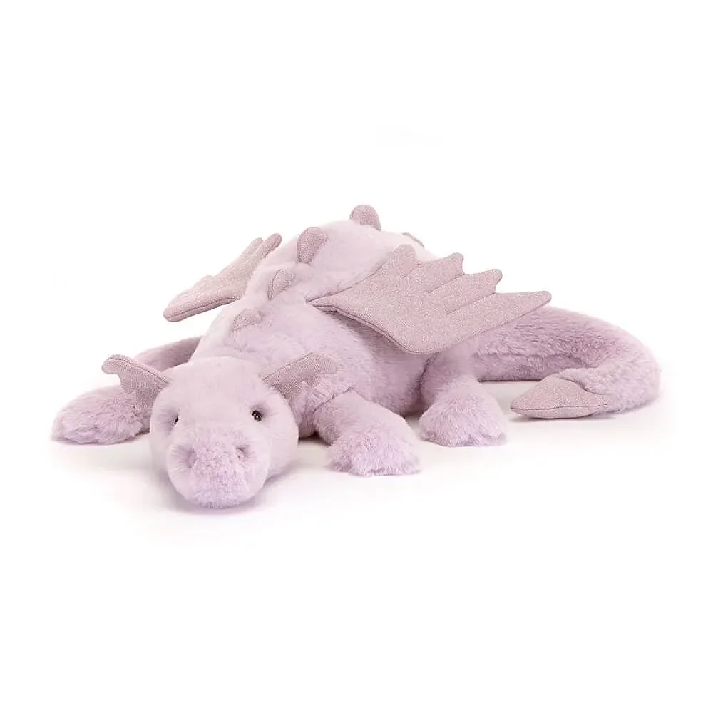 "Jellycat Knuffel - Lavender Dragon, Maat: Medium - H12 X B50 CM image"