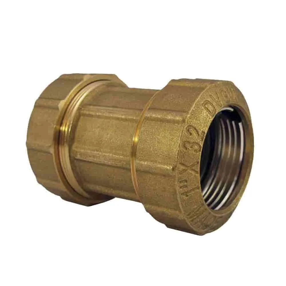 20mm PE Buis Koppeling Messing