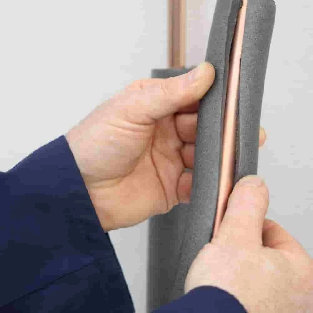 "Isolatieslang 42mm, 2m, pijpisolatie verwarming, isolatie 25mm dik image"