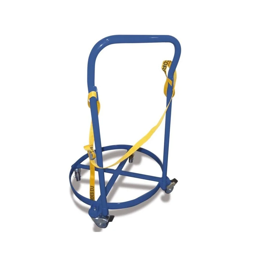 Fassroller 200 liter met schuifbeugel en spanband