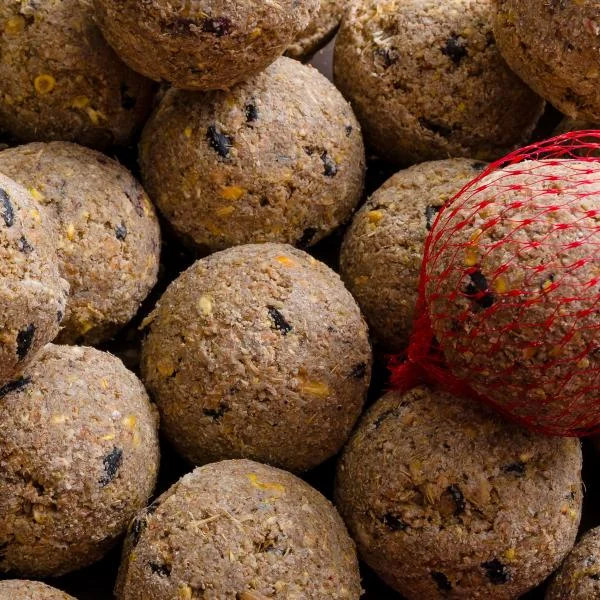 "Mezenbollen met insecten, 18kg, 200 stuks, premium, met net, vetbollen vogels image"