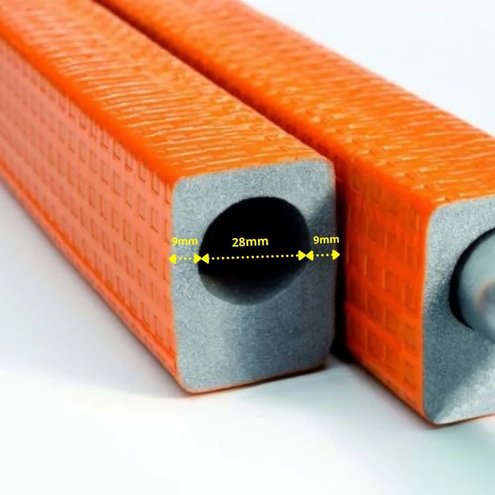 "Buisisolatie 2m, verwarmingsbuis isolatie 28mm, 9mm image"