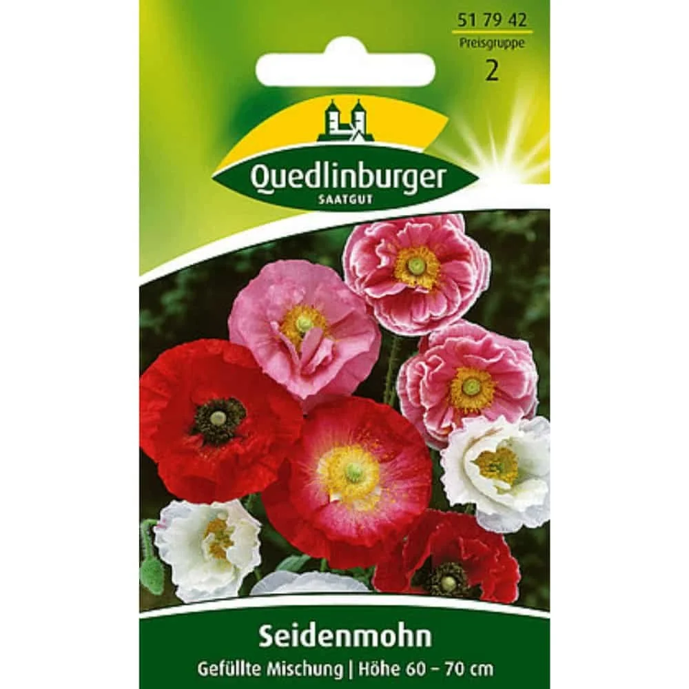 "Seidenmohn, Gevulde Mohnmengeling, Zomerbloemen Zaden image"
