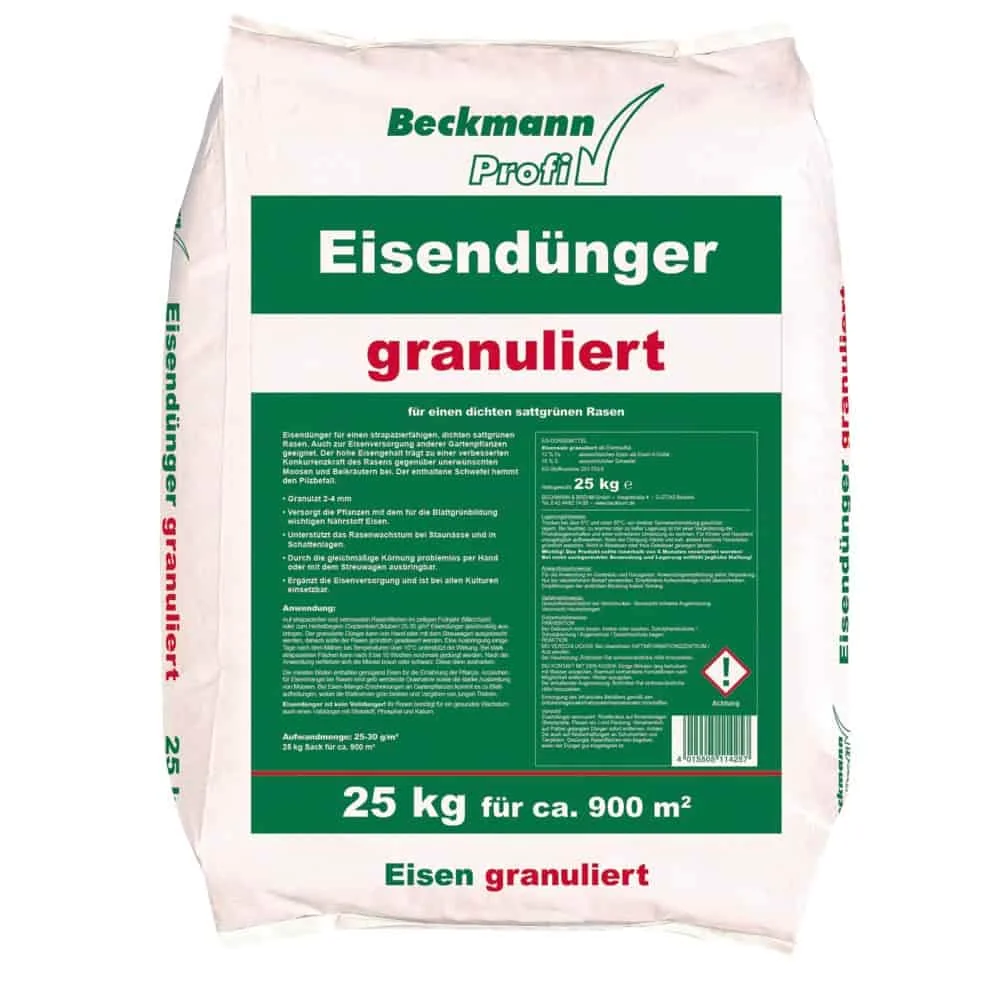 Eisendünger 25kg, granulaat, voor een dicht gazon