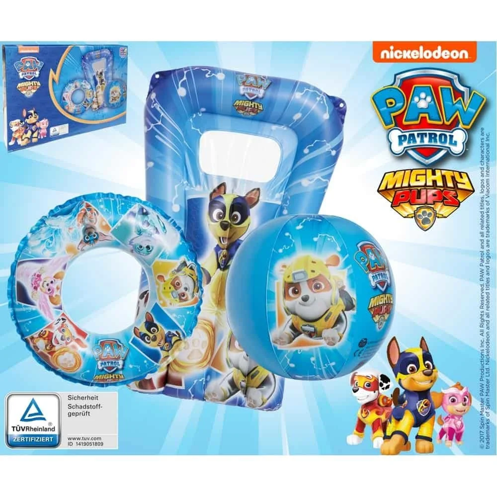 "Strandspeelgoed Set 3-delig: Waterbal, Zwemband & Luchtbed image"