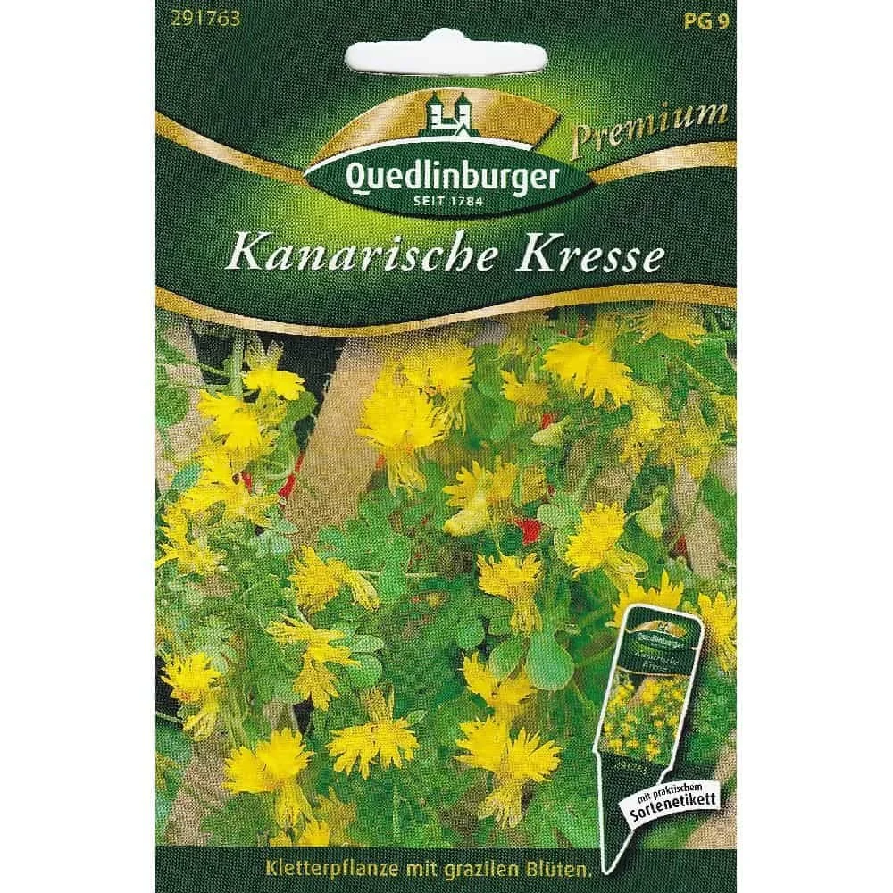 Kanarische Kresse Zaden - Snelgroeiende Klimplant met Gele Bloemen