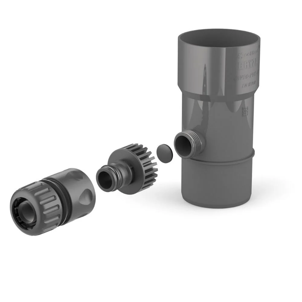 "Regensammler 63mm Graphit - Regenwater Hergebruiken image"