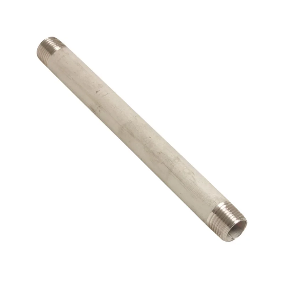 "RVS Buisnippel 1/2 inch, 300mm - Draadfitting RVS image"
