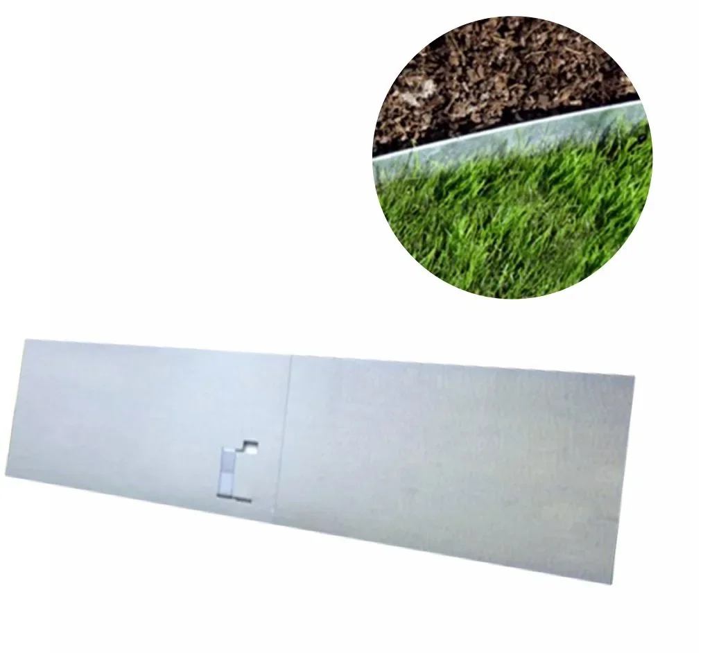 "Borderrand metaal 18,5 cm x 120 cm één kleur | Gazonrand | Kantopsluiting, kleur: zonder kleur image"
