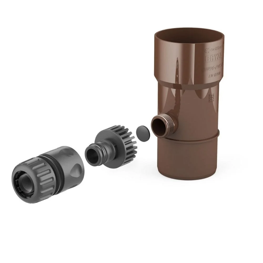 "Regenwatersamelaar 110mm bruin voor regenpijp image"