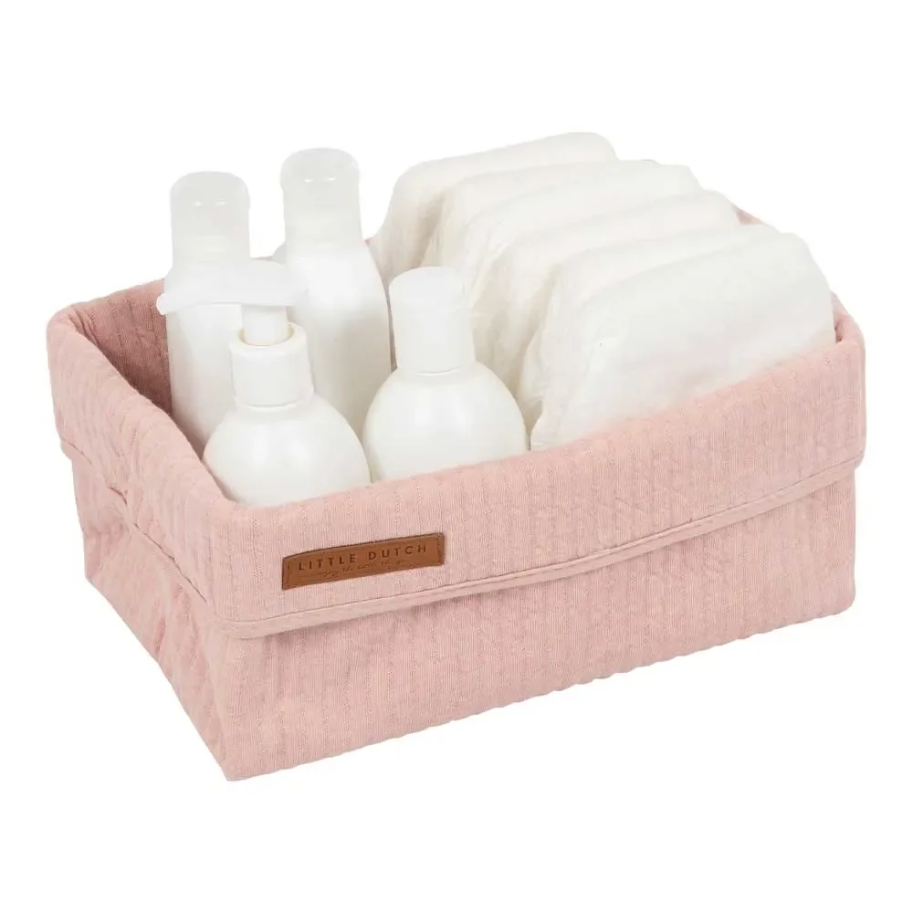 Little Dutch mand groot uni roze "Pure Pink