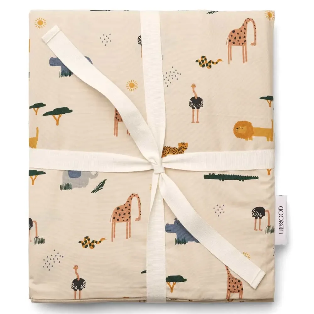 "Liewood "Carl" beddengoed safari mix beige 140 x 200 image"