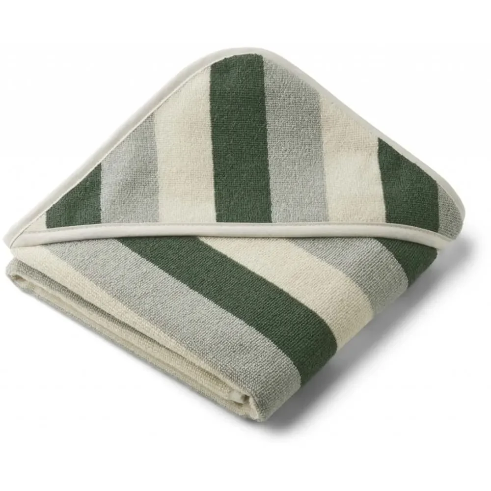 Liewood "Alba" kaphanddoek groen gestreept