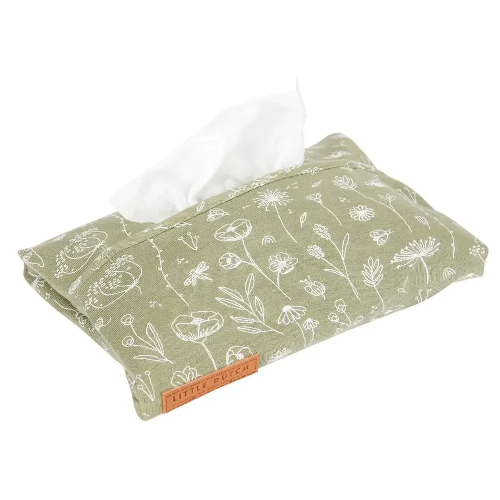 "Little Dutch wet wipe boxkleed "Wild Flowers" olive image"