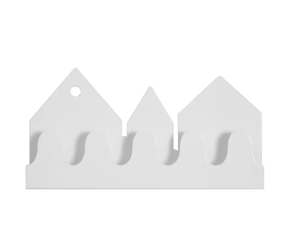 Roommate wandplank / kapstok Village metaal wit