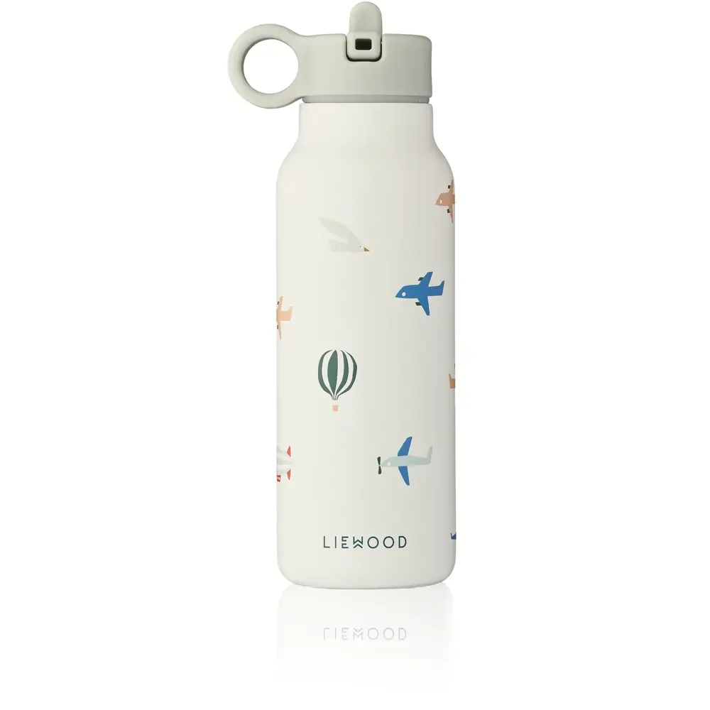 "Liewood Falk Waterfles voor kinderen - Flieger / Ecru, 350 ml image"