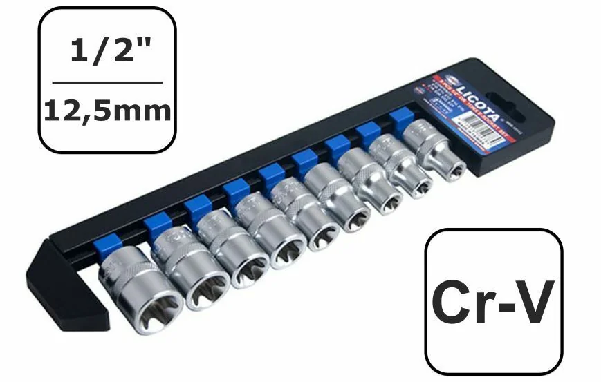 "zeskant Doppen Set, E-Profiel, 1/2", Industrie Kwaliteit image"