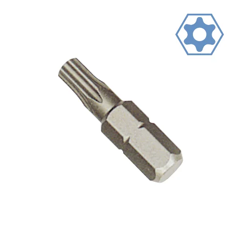 "zeskant Bit TT25 met Gat, 1/4 inch, 25mm, S2 Staal image"