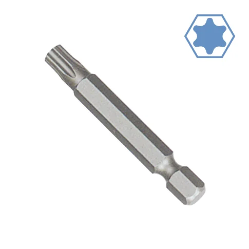 zeskant Bit T10, 50mm, 1/4 inch, S2 Staal