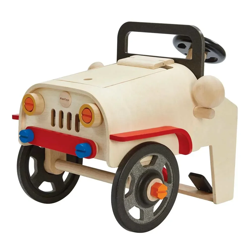 "Plan Toys speelgoed auto monteur/rijderssimulator hout image"