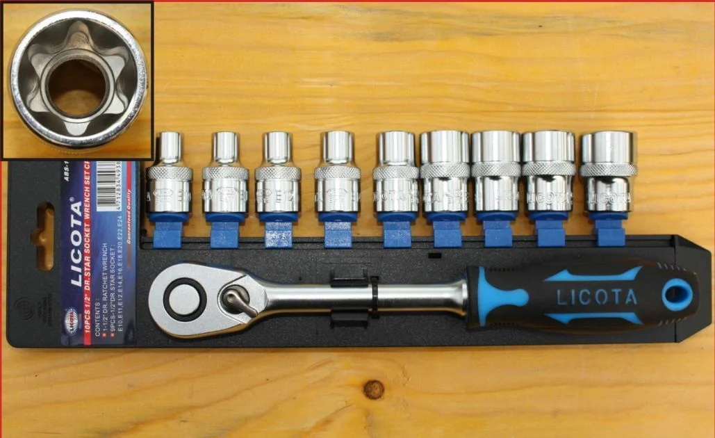 zeskant Dopsleutelset 1/2 inch met Ratelsleutel