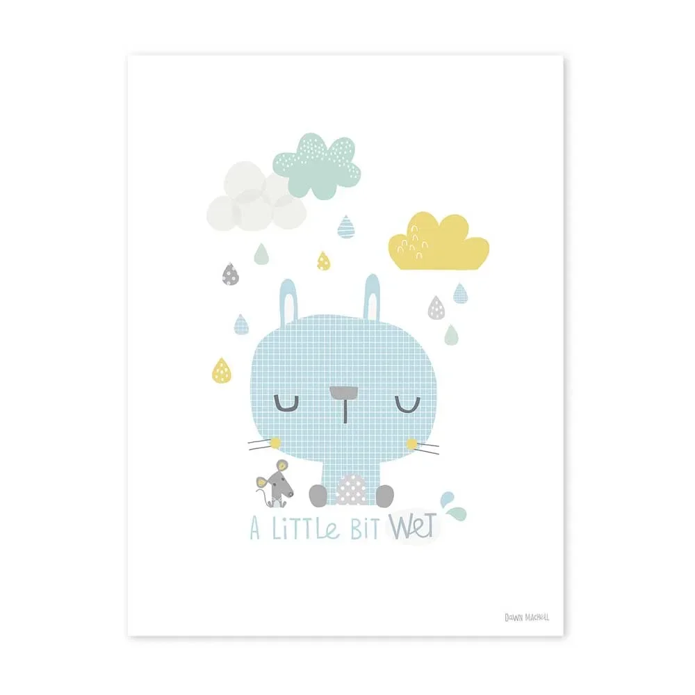 Poster Hase im Regen
