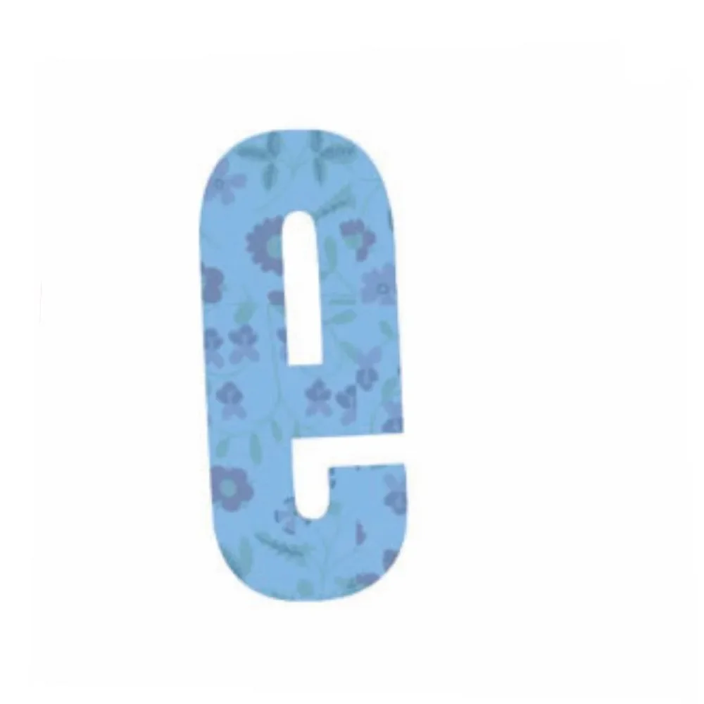 Lilipinso stickers blauwe letter e
