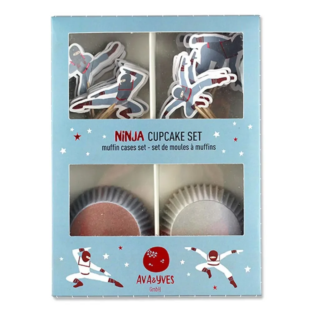 "Ava & Yves cupcake set ninja's image"
