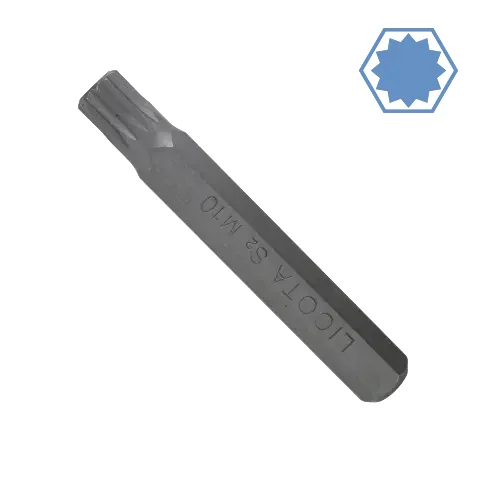 "Vielzahn Bit M8, Spline Bit, 10mm Hex, S2 Staal image"