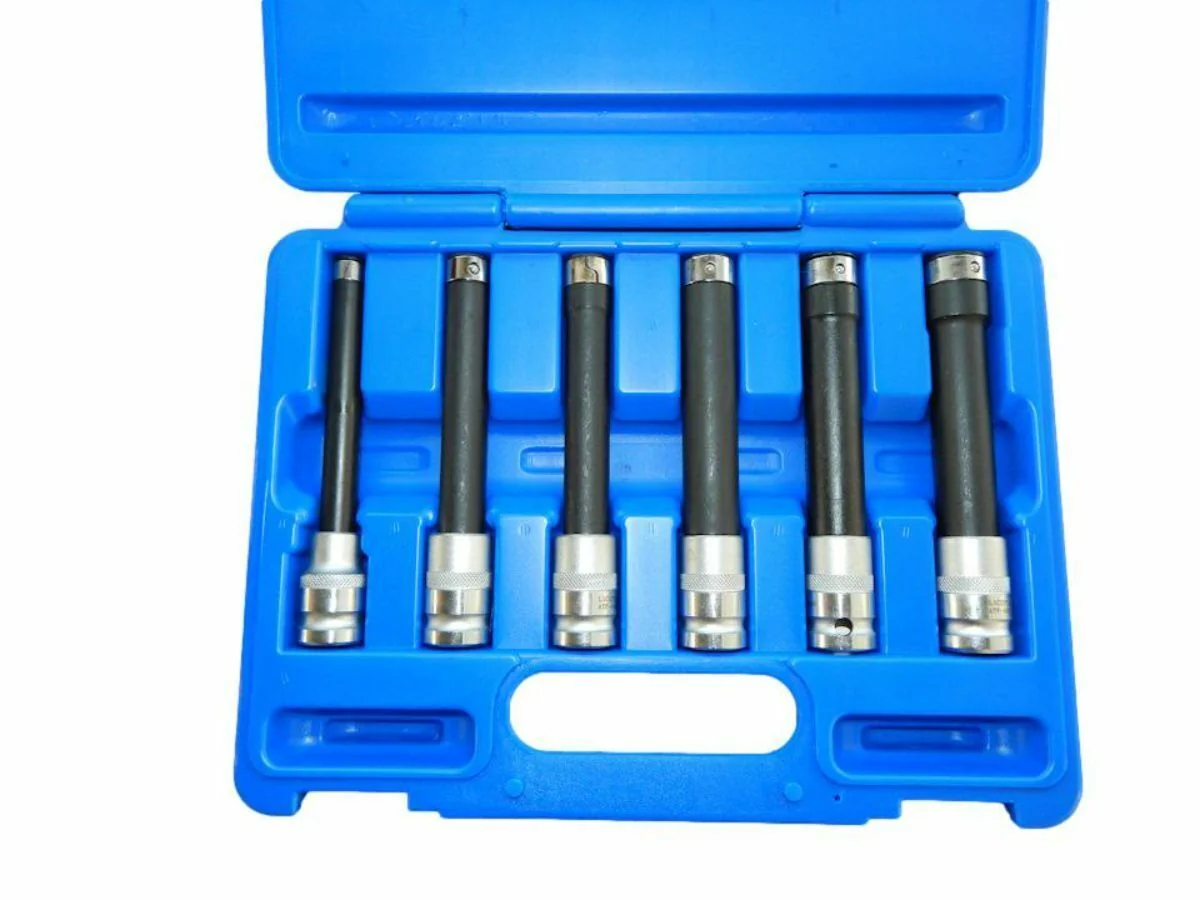 "zeskant Dopsleutel Set - Buiten zeskant Dop E10-E20 - 1/2 Dop image"