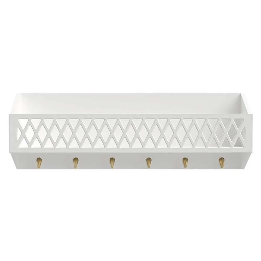 "Cam Cam Harlequin wandplank met haken wit image"