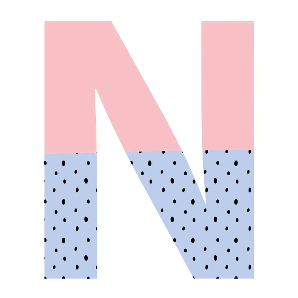 Lilipinso muursticker Happy letter N