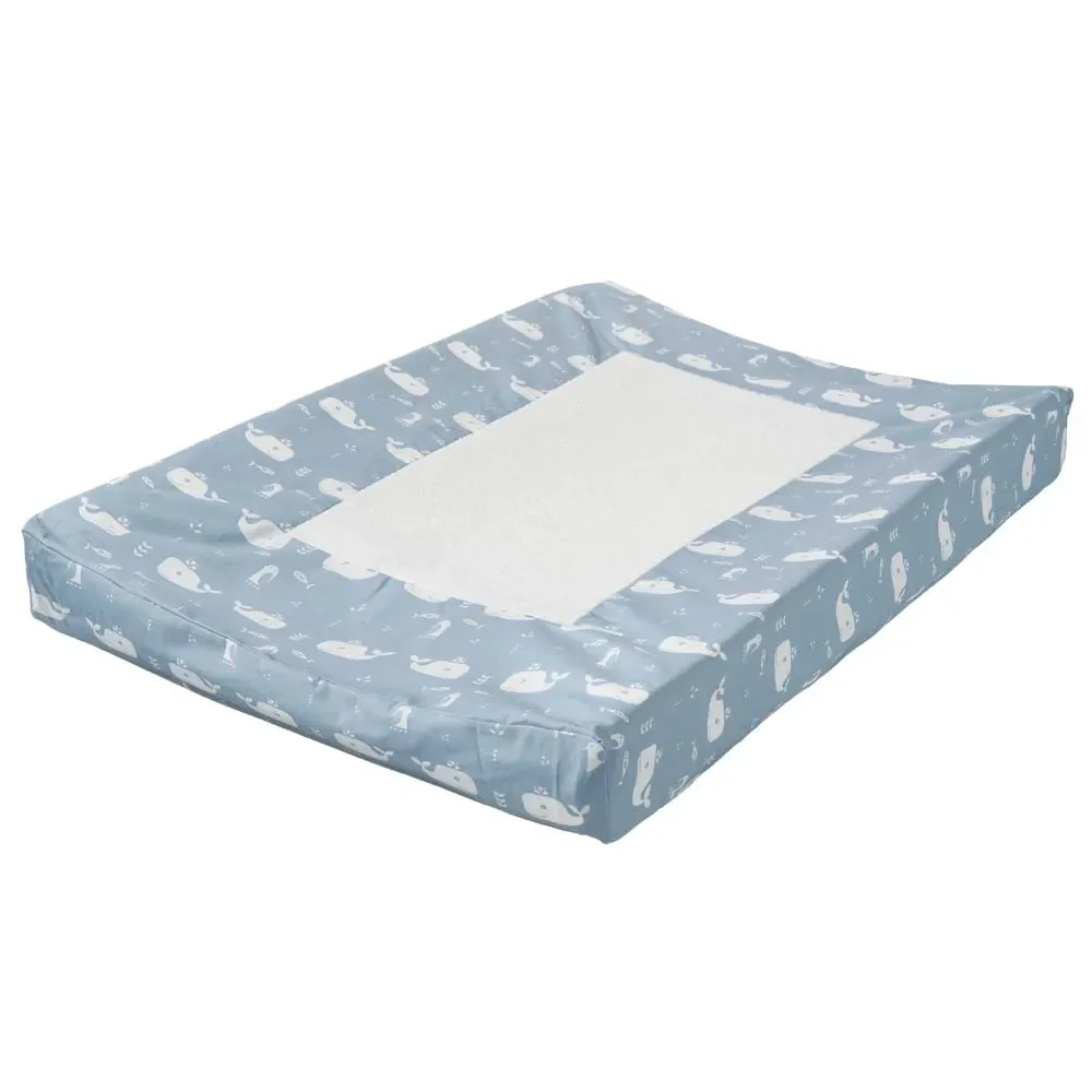Fresk aankleedkussenhoes walvis blauw