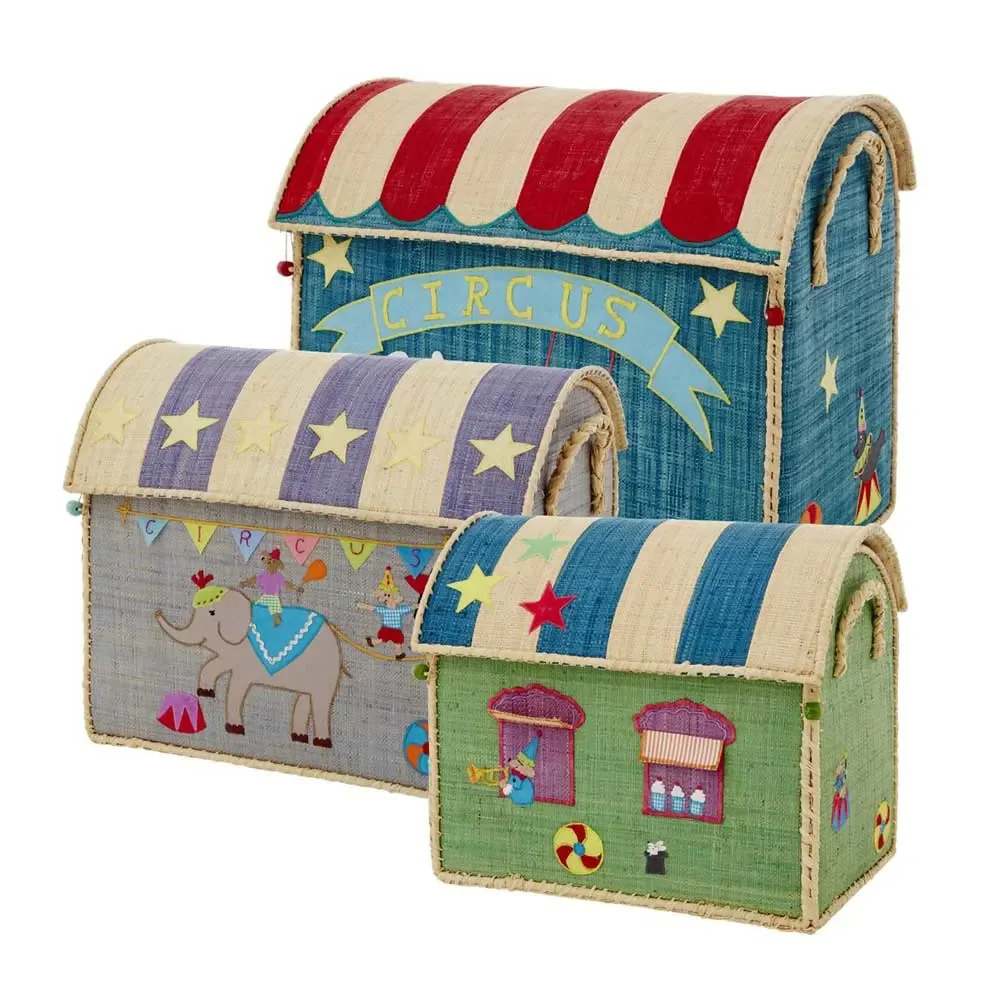 Rijst speelgoedmanden circus set