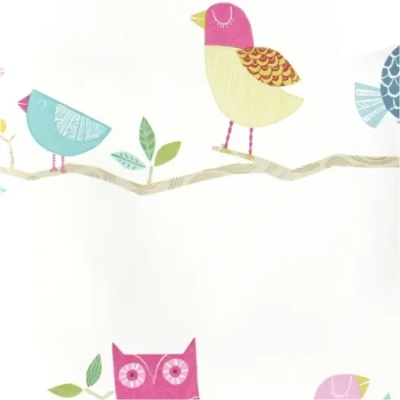 "Harlequin behang vogels roze image"
