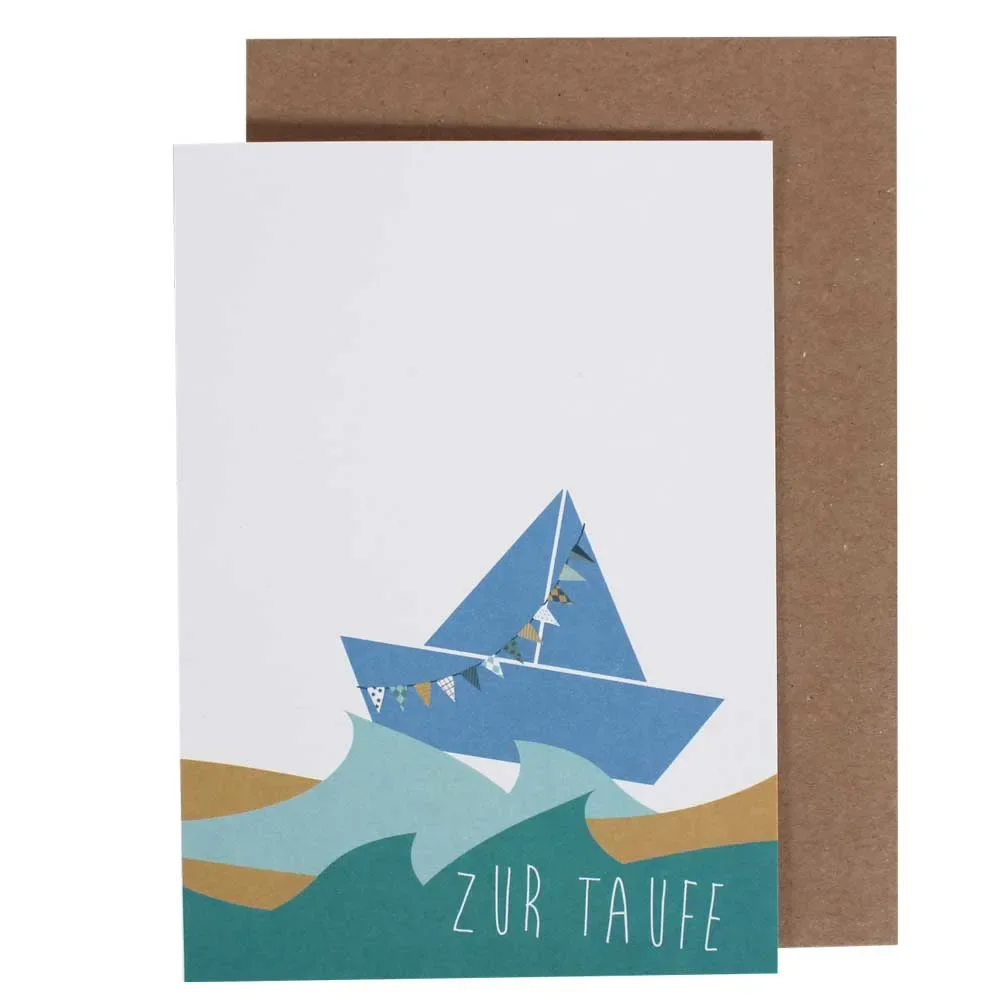 Ava & Yves felicitatiekaart voor doop shuttle blauw