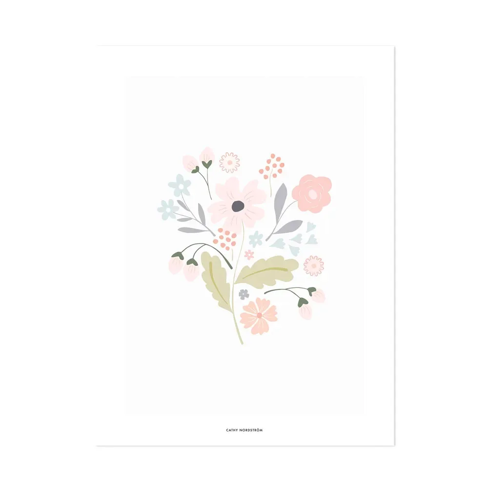 "Lilipinso poster bloemen roze pastel image"