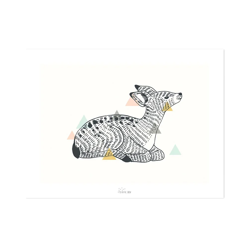 Lilipinso Poster zitten fawn zwart