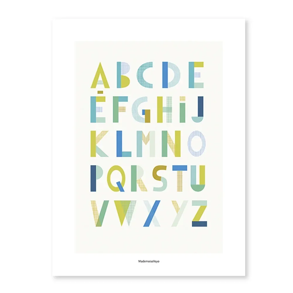 Lilipinso poster grafische letters blauw