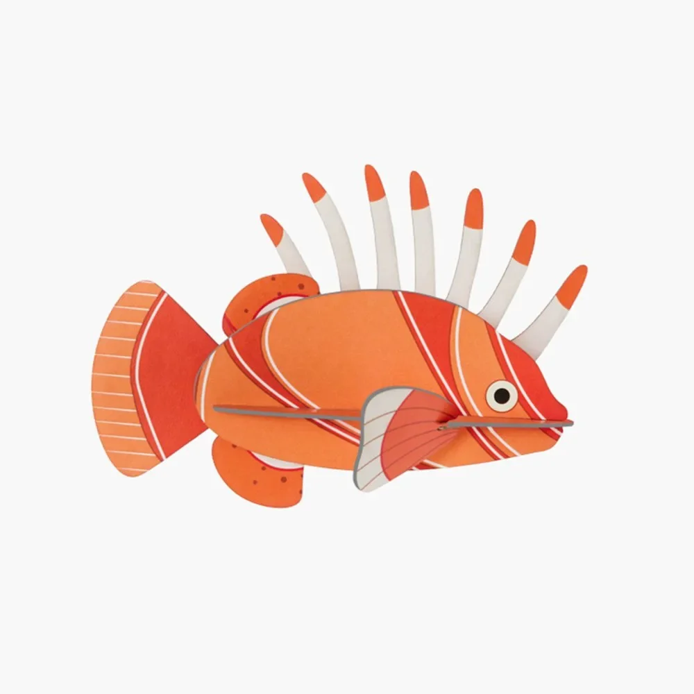 "studio ROOF 3D Lionfish oranje karton image"