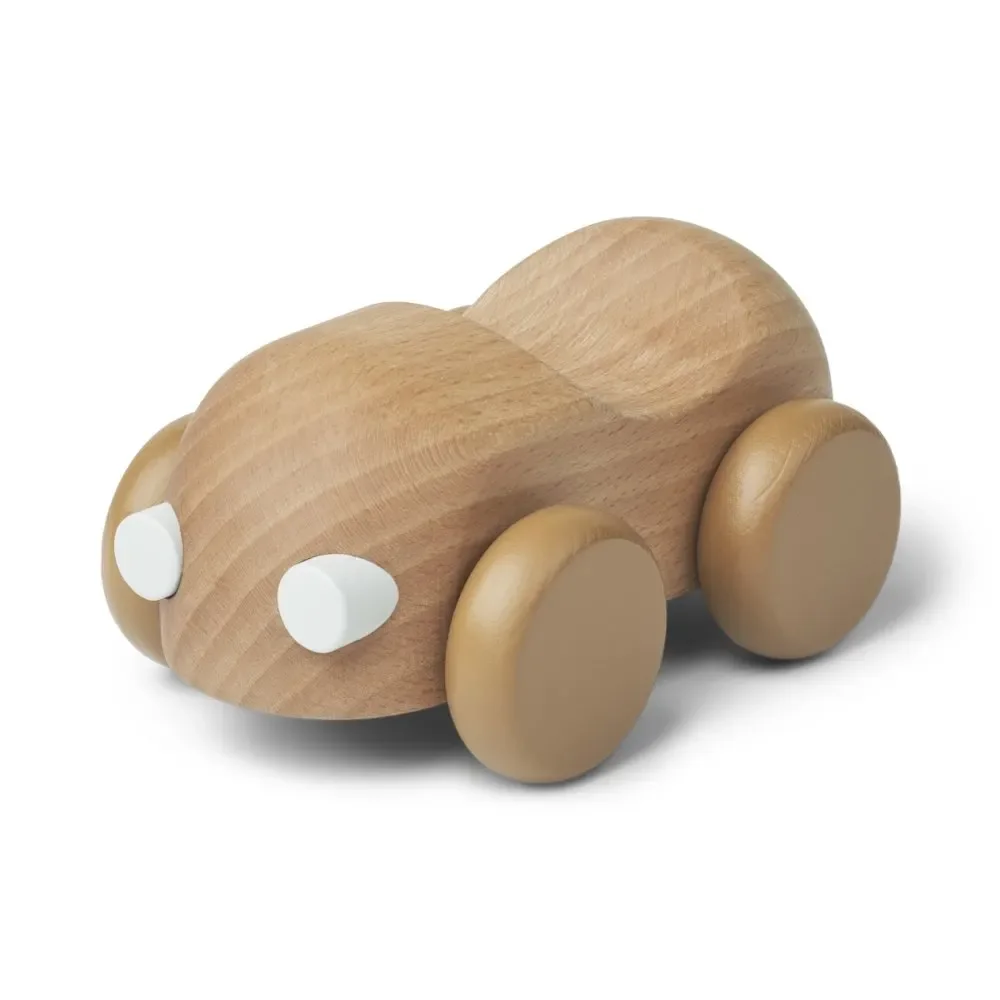 Liewood houten auto "Ilona" goud karamel