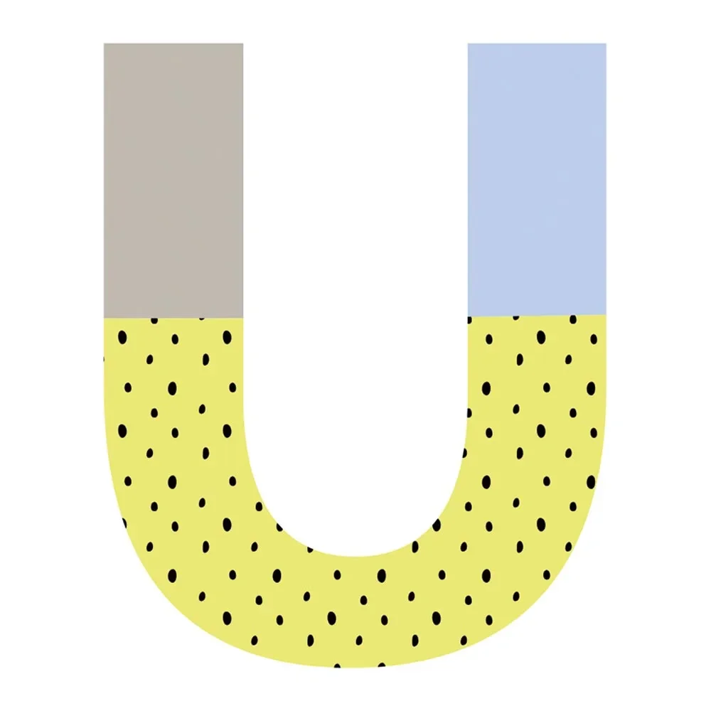 "Lilipinso muursticker vrolijke letter U image"